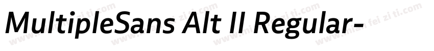 MultipleSans Alt II Regular字体转换